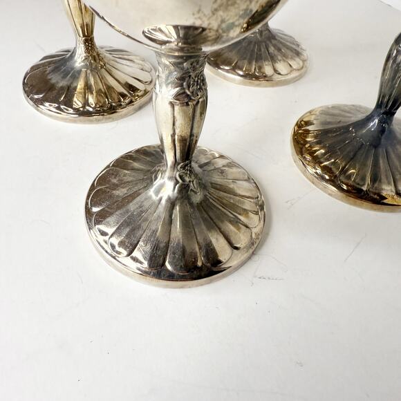 Set of four (4) International Silver Co Wine Goblets - Picture 2 of 4